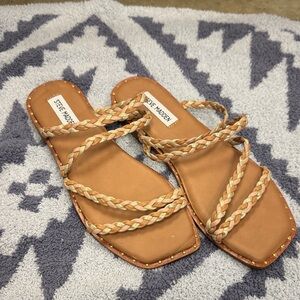 NWOT Steve Madden Starie Beige Braided Women's Sandals